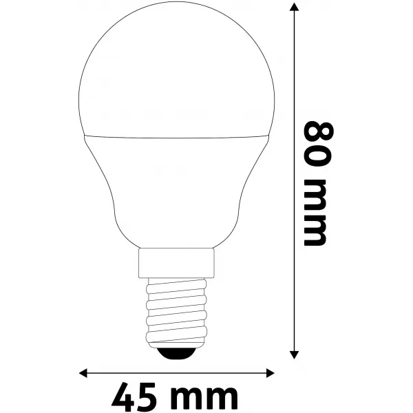 LED Mini Globe E14 4W WW