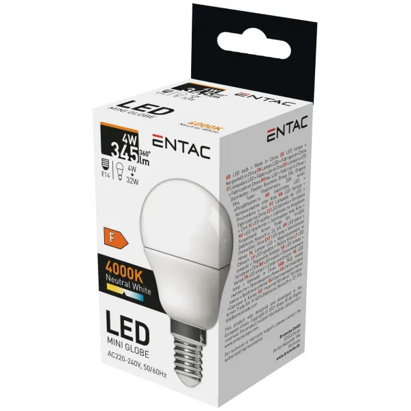 LED Mini Globe E14 4W NW