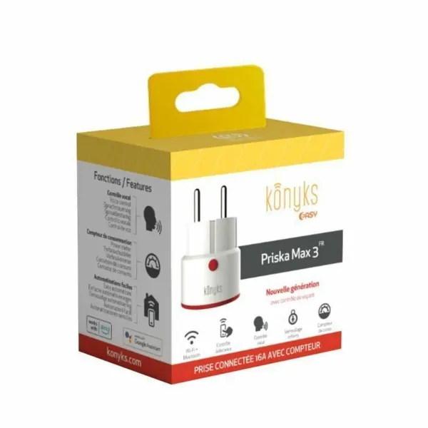 Plug with consumption meter Konyks Priska Max 3 FR 16 A