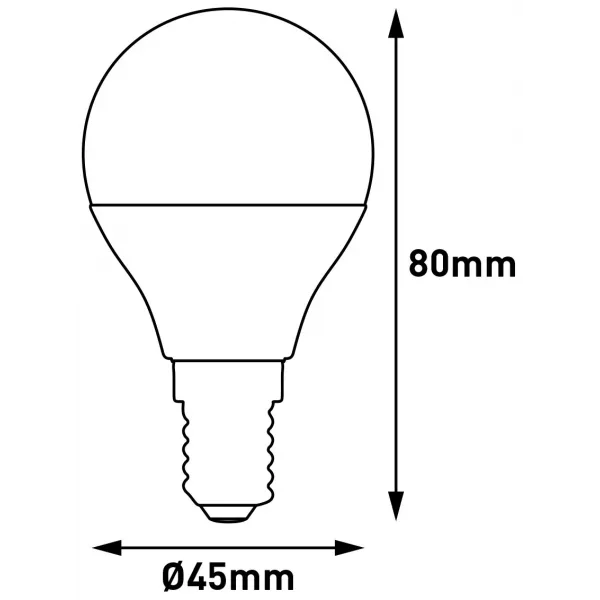 LED Mini Globe E14 6,5W NW 4000K 3-Pack