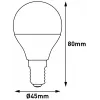 LED Mini Globe E14 6,5W NW 4000K 3-Pack