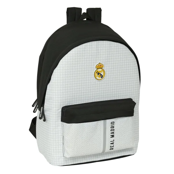 Kannettavan reppu Real Madrid C.F. 24/25 Valkoinen Harmaa 31 x 44 x 18 cm 15,6"