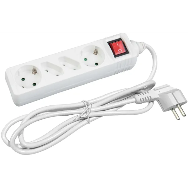 Socket Extension Cord M1 With Switch 4 Sockets 2x16A 2x2.5A 1.5m 3G1.5