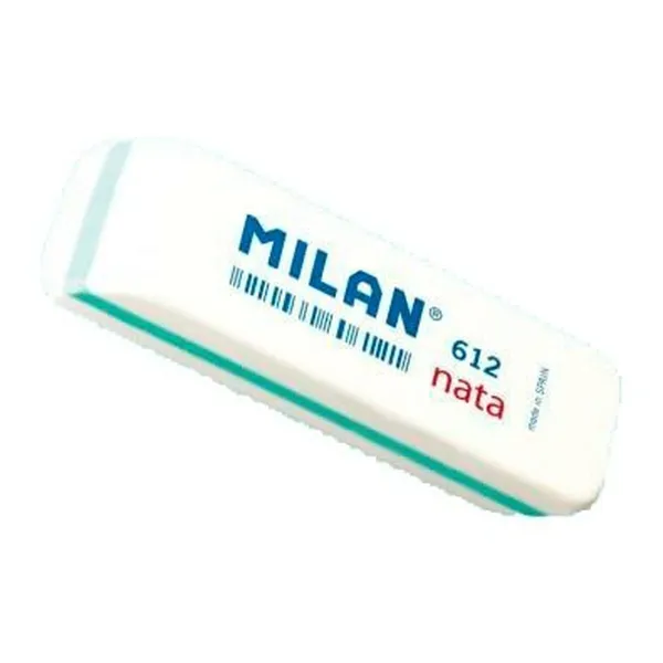 Pyyhekumisetti Milan 612 NATA Valkoinen 7,8 x 2,3 x 1,2 cm 12 Kappaletta (25 osaa)