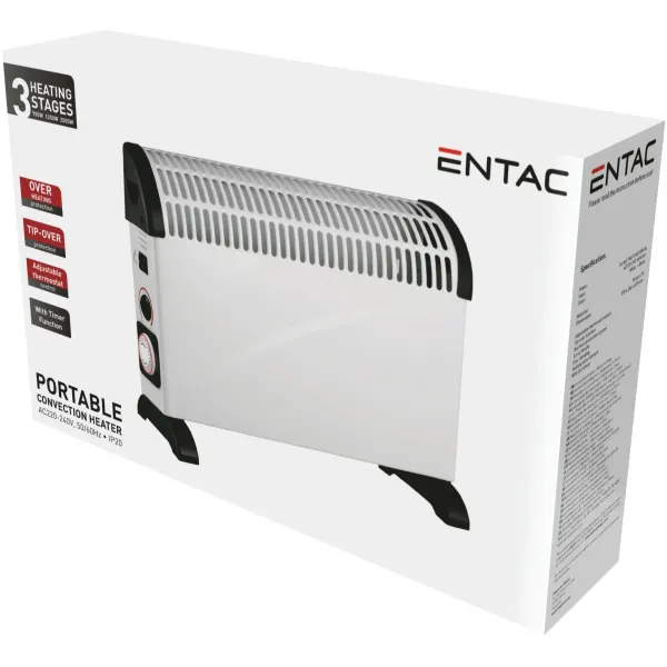 Portable Convection Heater with Timer 2000W 53,5cm