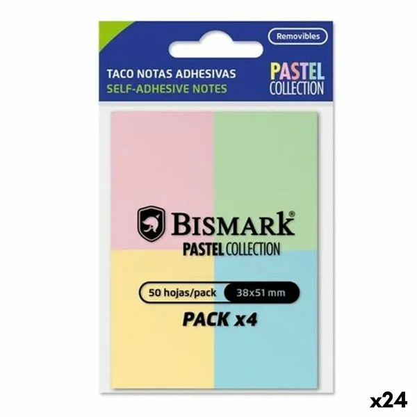 Стикеры для записей Bismark Разноцветный 38 x 51 mm (24 штук)