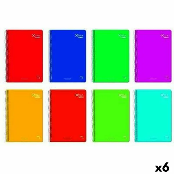 Pratybų sąsiuvinių rinkinys Pacsa XTRA Lapas 80 Paklodės 21,5 x 31,5 cm 5 Dalys (6 vnt.)