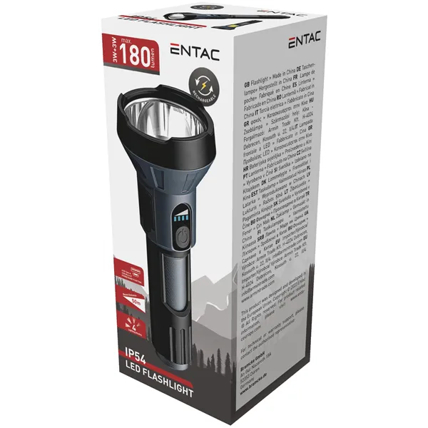 Entac Flashlight Battery Powered with Emergency Charger