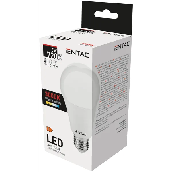 LED Globe E27 8W WW