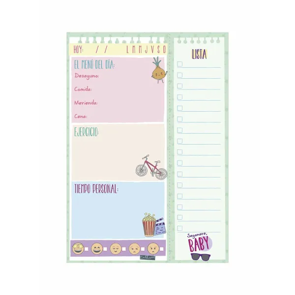 Daily planner Finocam TALKUAL 14,8 x 21 cm White