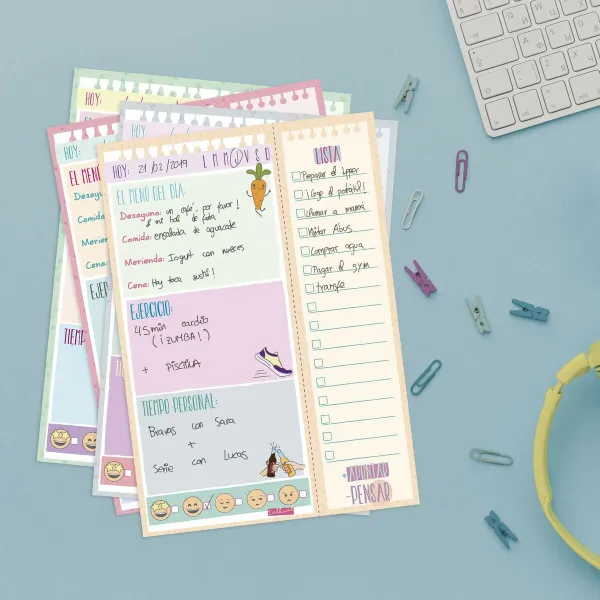 Daily planner Finocam TALKUAL 14,8 x 21 cm White