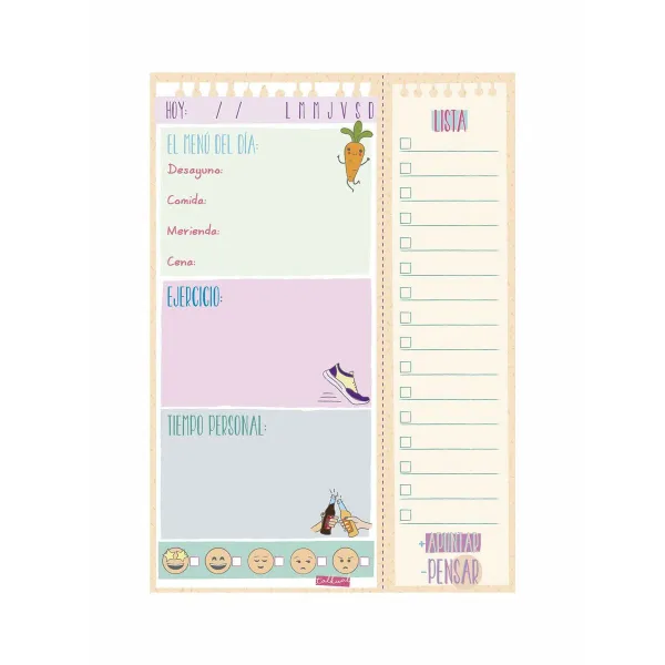 Daily planner Finocam TALKUAL 14,8 x 21 cm Balts