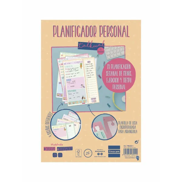 Daily planner Finocam TALKUAL 14,8 x 21 cm Balts