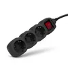 Socket Extension Cord S1 Color 3 Sockets With Switch 1.5m Color Series Black