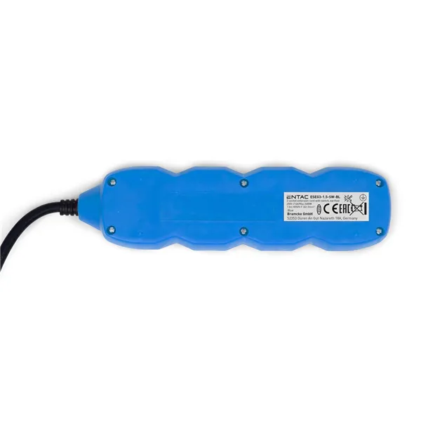 Socket Extension Cord S1 Color 3 Sockets With Switch 1.5m Color Series Blue