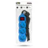 Socket Extension Cord S1 Color 3 Sockets With Switch 1.5m Color Series Blue