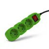 Socket Extension Cord S1 Color 3 Sockets With Switch 1.5m Color Series Green