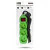 Socket Extension Cord S1 Color 3 Sockets With Switch 1.5m Color Series Green