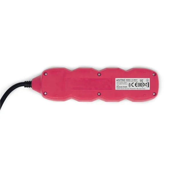 Socket Extension Cord S1 Color 3 Sockets With Switch 1.5m Color Series Pink