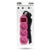 Socket Extension Cord S1 Color 3 Sockets With Switch 1.5m Color Series Pink