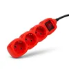 Socket Extension Cord S1 Color 3 Sockets With Switch 1.5m Color Series Red