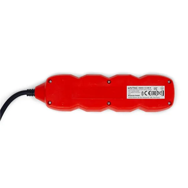 Socket Extension Cord S1 Color 3 Sockets With Switch 1.5m Color Series Red