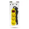 Socket Extension Cord S1 Color 3 Sockets With Switch 1.5m Color Series Yellow