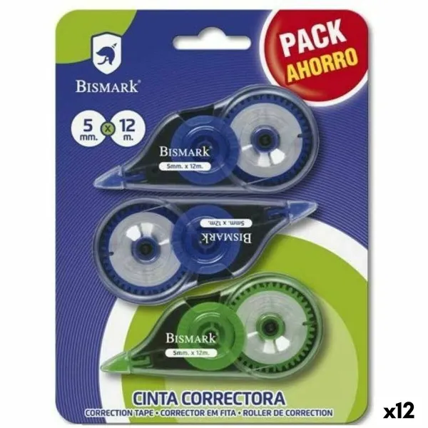 Корректирующая лента Bismark 5 mm 12 m (3 Предметы) (12 штук)