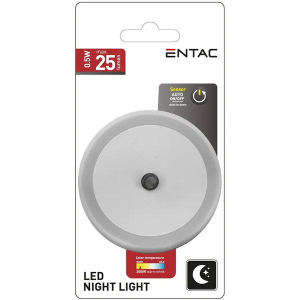 Entac Night Light 0.5W Round WW White