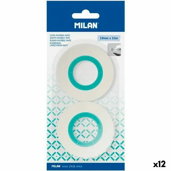 Набор клейких лент Milan Прозрачный 19 mm x 33 m 2 Предметы (12 штук)