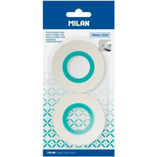Набор клейких лент Milan Прозрачный 19 mm x 33 m 2 Предметы (12 штук)