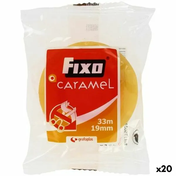 Клейкая лента Fixo Caramel Прозрачный 19 mm x 33 m (20 штук)