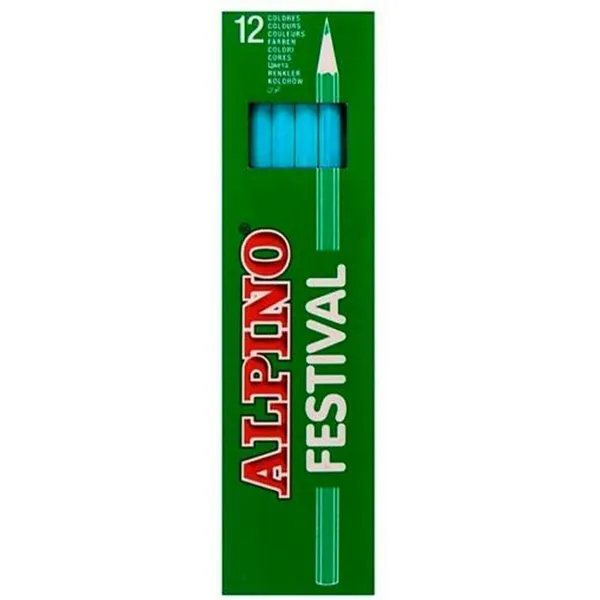 Цветные карандаши Alpino Светло Синий 12 Предметы (10 штук)