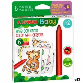 Krāsainie krītiņi Alpino Baby Jungle Daudzkrāsains (12 gb.)