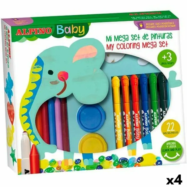Krāsošanas komplekts Alpino Baby Daudzkrāsains 36 Daudzums (4 gb.)