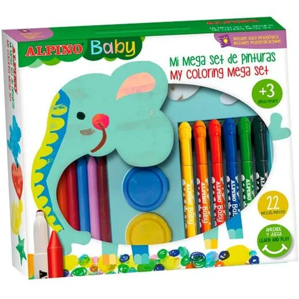 Krāsošanas komplekts Alpino Baby Daudzkrāsains 36 Daudzums (4 gb.)