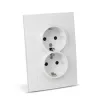 Arnold Recessed wall socket 2x earthed White