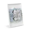 Arnold Recessed wall socket 2x earthed White