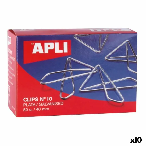 Клип Apli MARIPOSA Nº 10 Серебристый Серебряный 40 mm (10 штук)