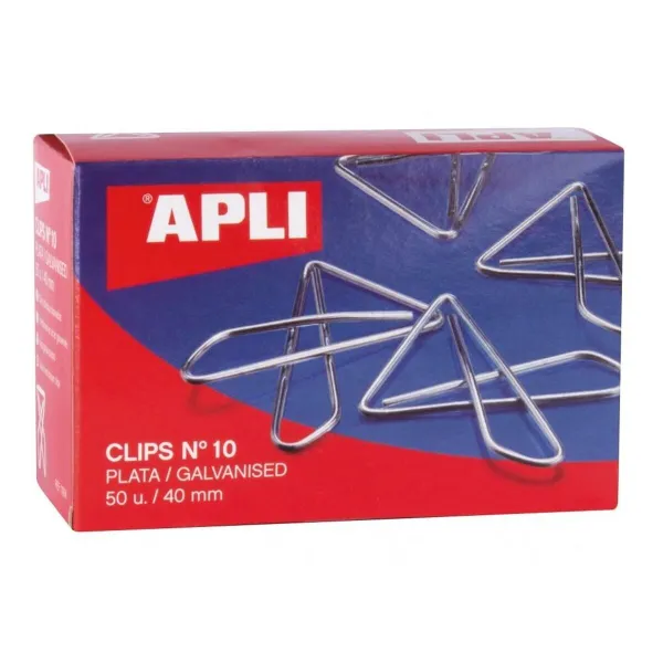 Clips Apli MARIPOSA Nº 10 Silver 40 mm (10 Units)