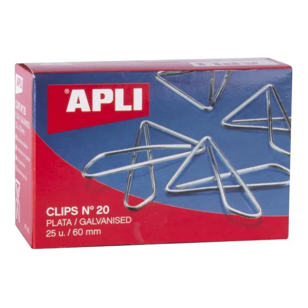 Clips Apli MARIPOSA Nº 20 Silver 60 mm (10 Units)