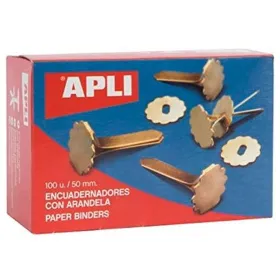 Металлические переплётчики Apli Позолоченный 50 mm 100 Предметы (50 штук)