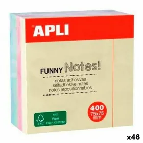 Стикеры для записей Apli FUNNY Разноцветный 75 x 75 mm (48 штук)