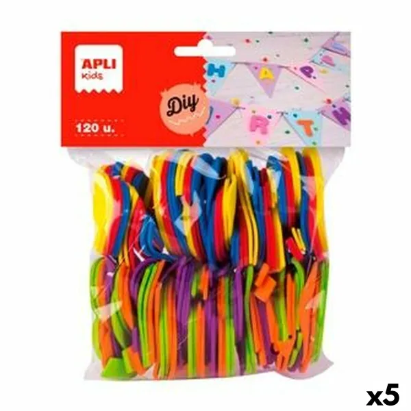 Gumija Eva Apli Daudzkrāsains Gumija Eva Cipari 5 cm (5 gb.)