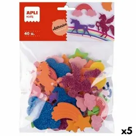 Резина Eva Apli Разноцветный Резина Eva unicornios (40 Предметы) (5 штук)