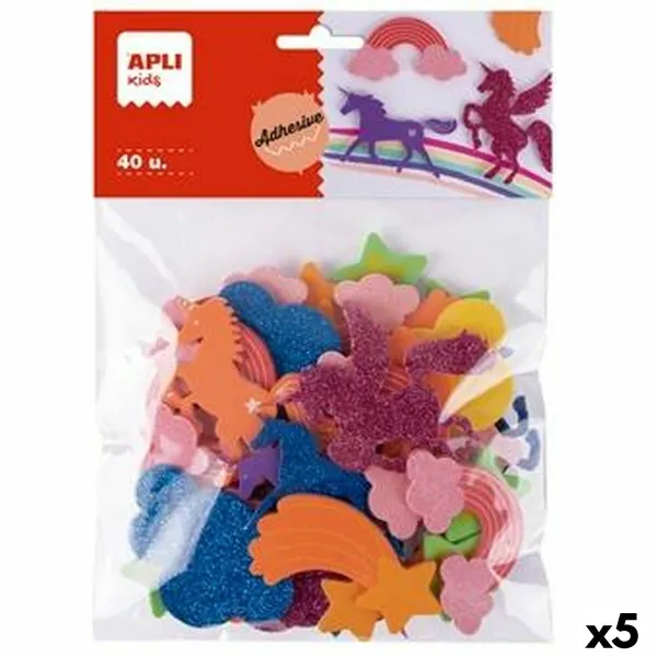 Eva-kumi Apli Monivärinen Eva-kumi unicornios (40 Kappaletta) (5 osaa)