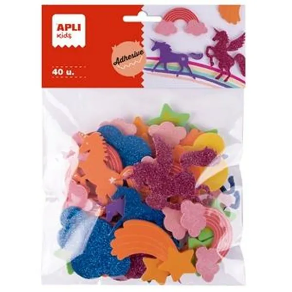 Eva-kumi Apli Monivärinen Eva-kumi unicornios (40 Kappaletta) (5 osaa)