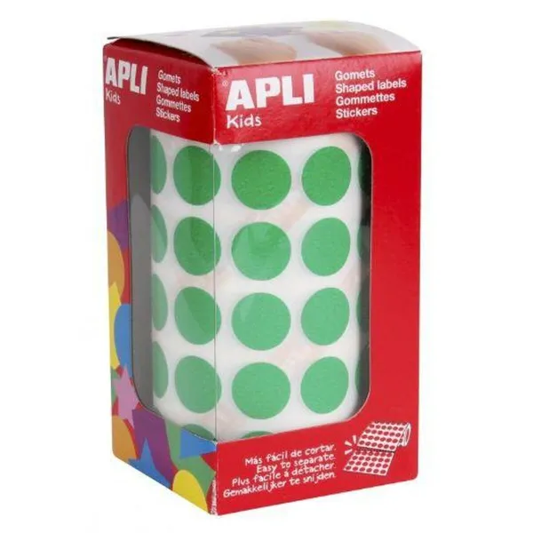 Stickers Apli Gomets Green Circular (36 Units)