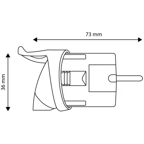 Rewireable IP20 Plug Earthed with Pull tab