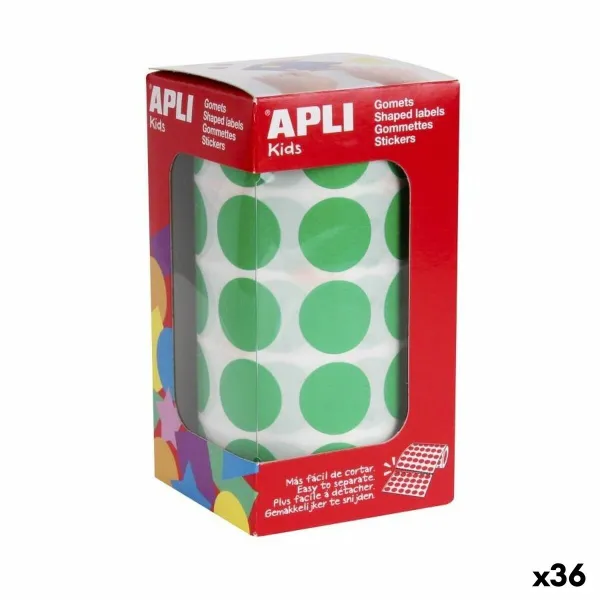 Stickers Apli EXTRA PROTECTION Green Circular (36 Units)
